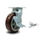 Service Caster 6 Inch Polyurethane Caster with Roller Bearing and Brake/Swivel Lock SCC SCC-30CS620-PPUR-TLB-BSL - alternate 1